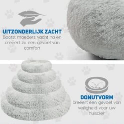 Pawzle Hondenmand - Donut Hondenkussen - Kattenmand - Bed Voor Honden & Katten - Wasbaar - 100cm - Grijs 13 Pawzle Hondenmand - Donut Hondenkussen - Kattenmand - Bed Voor Honden & Katten - Wasbaar - 100cm - Grijs -Honden Benodigdheden Verkoop 1200x1200 1657