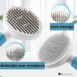 Merkloos Dierenborstel - Haarborstel Huisdieren - Borstel Voor Vacht Huisdier - Borstel Kat - Borstel Hond - Makkelijk Haar Verwijderen Met één Klik - Inclusief Speeltje - Kam Huisdier - Vachtverzorging - Massage -Honden Benodigdheden Verkoop 1200x1200 166