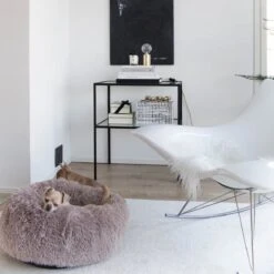 District 70 FUZZ - Hondenmand Comfortabel En Zacht Pluche - Zand, Oudroze, Donkergrijs En Lichtgrijs In S/M/L/XL - Maat: Medium, Kleur: Zand -Honden Benodigdheden Verkoop 1200x1200 1744