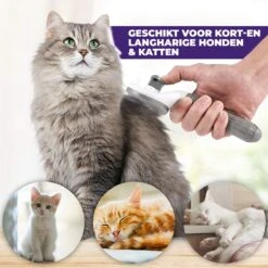Kattenborstel - Hondenborstel - Pluizenverwijderaar - Haarverwijderaar Voor Huisdieren - Hondenkam - Kattenkam - Huisdierhaar Verwijderaar - Ontpluizer - Kattenhaar & Hondenhaar Verwijderaar - Voor Langharig & Kortharig - Grijs -Honden Benodigdheden Verkoop 1200x1200 178