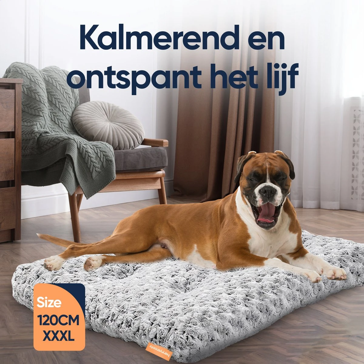 Happysnoots Hondenkussen 70 X 50cm - Hondenbed - Donut Dog Bed - Fluffy - Grijs - Wasbaar 4 Happysnoots Hondenkussen 70 X 50cm - Hondenbed - Donut Dog Bed - Fluffy - Grijs - Wasbaar - Afbeelding 2
