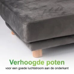 Maxxpro Katten- En Hondenbank - Grijs - Verhoogd Met Houten Poten - Fluweel Materiaal - 90 X 44 X 34 Cm - Huisdieren Tot 80 KG -Honden Benodigdheden Verkoop 1200x1200 1873