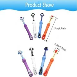 Merkloos Tandenborstel - Voor Huisdieren - Honden - 3 Zijdig - Multi-Hoek - Schoonmaken - Tanden - Slechte Adem - Tandsteen - Tandenborstel - Gezondheid - Blauw -Honden Benodigdheden Verkoop 1200x1200 1975