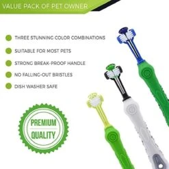 Merkloos Tandenborstel - Voor Huisdieren - Honden - 3 Zijdig - Multi-Hoek - Schoonmaken - Tanden - Slechte Adem - Tandsteen - Tandenborstel - Gezondheid - Blauw -Honden Benodigdheden Verkoop 1200x1200 1977