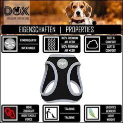 DDOXX Borstharnas Air Mesh, Step-In, Reflecterend | Vele Kleuren | Voor Kleine, Middelgrote En Middelgrote Honden | Hondenharnas Hond Kat Puppy | Kattenharnas Puppy Harnas | Zwart, M -Honden Benodigdheden Verkoop 1200x1200 2073