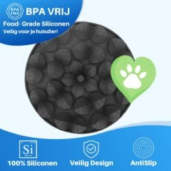 JT Products Siliconen Snuffelmat Zwart - Voor Hond En Kat – Puppy – Kitten – Konijn - Voerbak – Agility Voor De Hond - Honden Speelgoed Intelligentie – Denkspel Hond – Speelgoed Hondje Interactief – Anti Schrok Mat - Likmat -Honden Benodigdheden Verkoop 1200x1200 2153