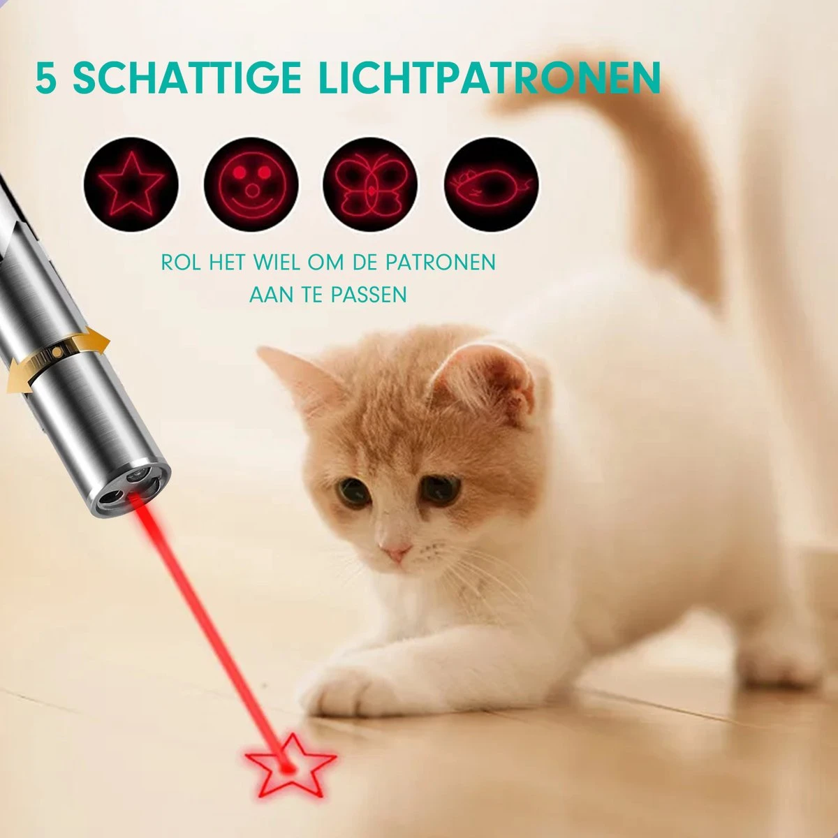 Laserpen - Kattenspeeltjes - Laser - Katten Speelgoed - Kattenspeelgoed - Laserlampje Kat - Speeltjes - Pointer - Lamp - Laserlampje - USB Oplaadbaar 8 Laserpen - Kattenspeeltjes - Laser - Katten Speelgoed - Kattenspeelgoed - Laserlampje Kat - Speeltjes - Pointer - Lamp - Laserlampje - USB Oplaadbaar - Afbeelding 6