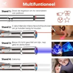 PetFriends Laserpen Voor Kat - USB Oplaadbaar - Laserpointer - Laserlampje - Kattenspeeltjes -Honden Benodigdheden Verkoop 1200x1200 2178