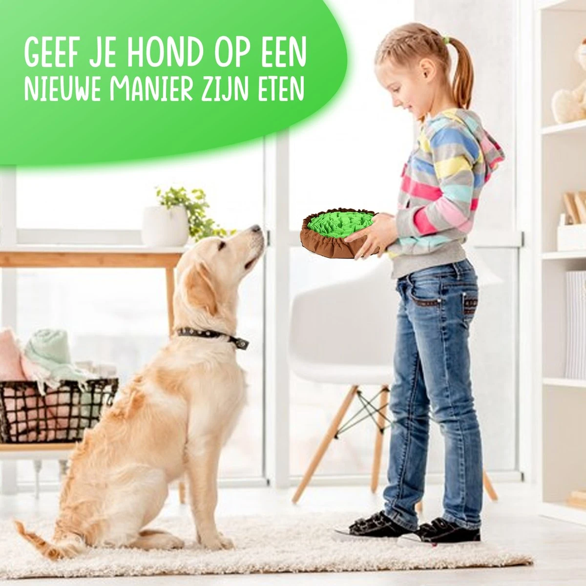 VEDIC® - XL Snuffelmat Groen/Bruin - Hondenspeelgoed- Antischrok - 45 CM - Hondenspeelgoed - Honden En Katten - Intelligentie - Slow Feeder - Voerbak 5 VEDIC® - XL Snuffelmat Groen/Bruin - Hondenspeelgoed- Antischrok - 45 CM - Hondenspeelgoed - Honden En Katten - Intelligentie - Slow Feeder - Voerbak - Afbeelding 3