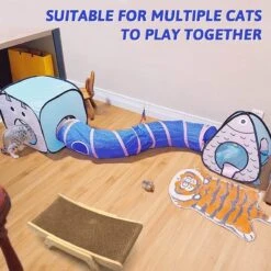 Fuegobird Kattentunnel - Tent+Tunnel 3 In 1 - Blauw/Roze -Honden Benodigdheden Verkoop 1200x1200 2188