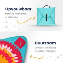 Snuffelmat 70x70cm Inclusief Rubberen Massage Bal & E-book - Speelmat Hond - Denkspel Hond - Puppy Speelgoed - Anti Schrok Mat - Honden Snoepjes - Cadeau Tip -Honden Benodigdheden Verkoop 1200x1200 2203