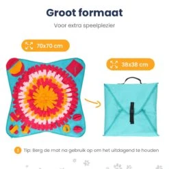Snuffelmat 70x70cm Inclusief Rubberen Massage Bal & E-book - Speelmat Hond - Denkspel Hond - Puppy Speelgoed - Anti Schrok Mat - Honden Snoepjes - Cadeau Tip -Honden Benodigdheden Verkoop 1200x1200 2206