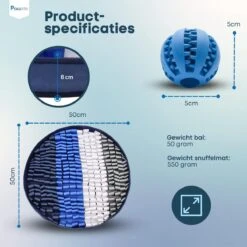 Pawzle Snuffelmat Hond - Likmat - Anti Schrokbak - Honden Speelgoed Intelligentie - Puppy - Inclusief Speelbal - 50x50cm - Blauw -Honden Benodigdheden Verkoop 1200x1200 2230