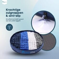 Pawzle Snuffelmat Hond - Likmat - Anti Schrokbak - Honden Speelgoed Intelligentie - Puppy - Inclusief Speelbal - 50x50cm - Blauw -Honden Benodigdheden Verkoop 1200x1200 2232