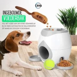 Ceka - Automatische Ballenwerper Hond - Met Voer / Beloning Systeem - Honden Speelgoed Intelligentie - Inclusief 2 Tennisbalen + Voerschep -Honden Benodigdheden Verkoop 1200x1200 2255