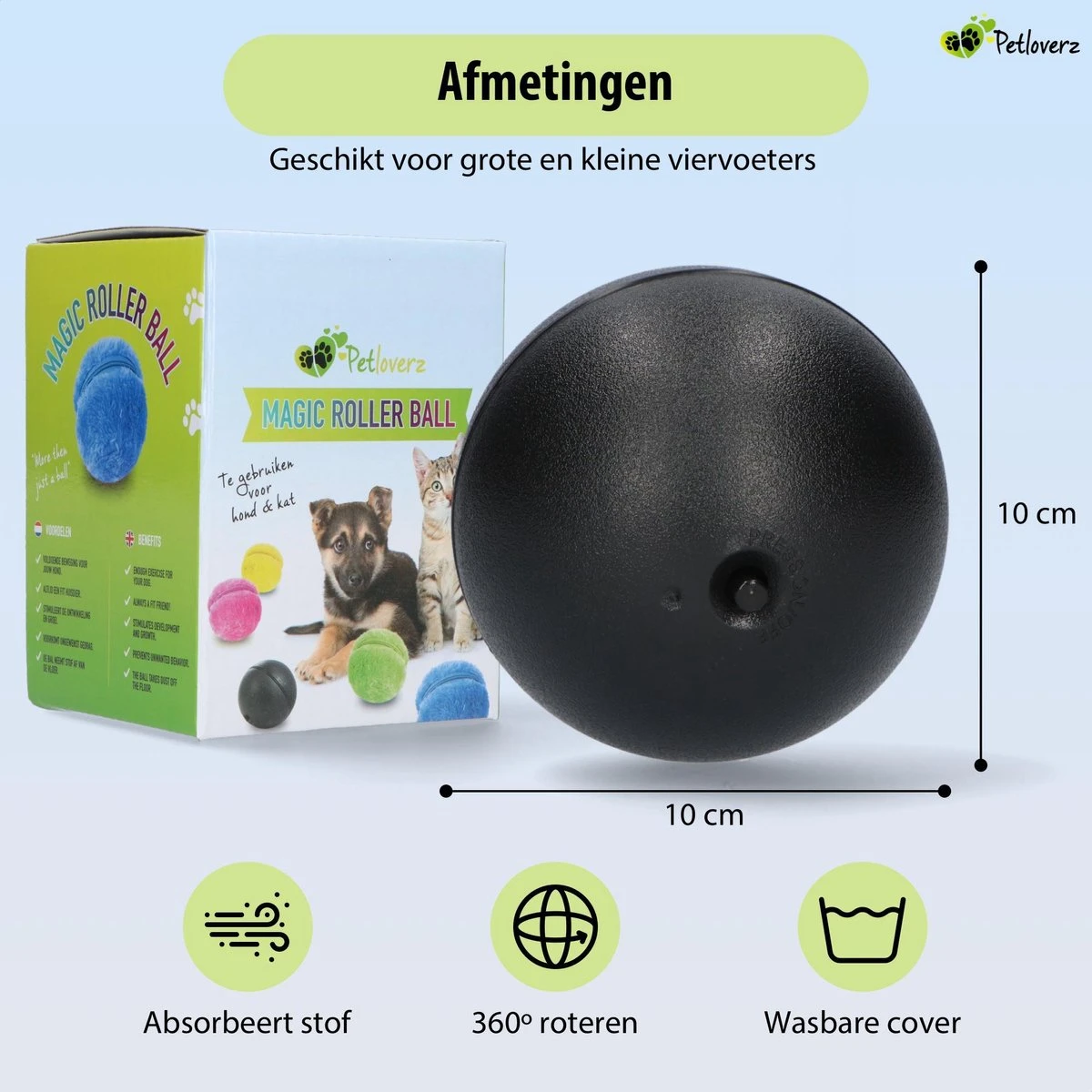 Petloverz Magic Roller Ball – Honden Speelgoed – Premium Automatische Rollende Bal 6 Petloverz Magic Roller Ball – Honden Speelgoed – Premium Automatische Rollende Bal - Afbeelding 4