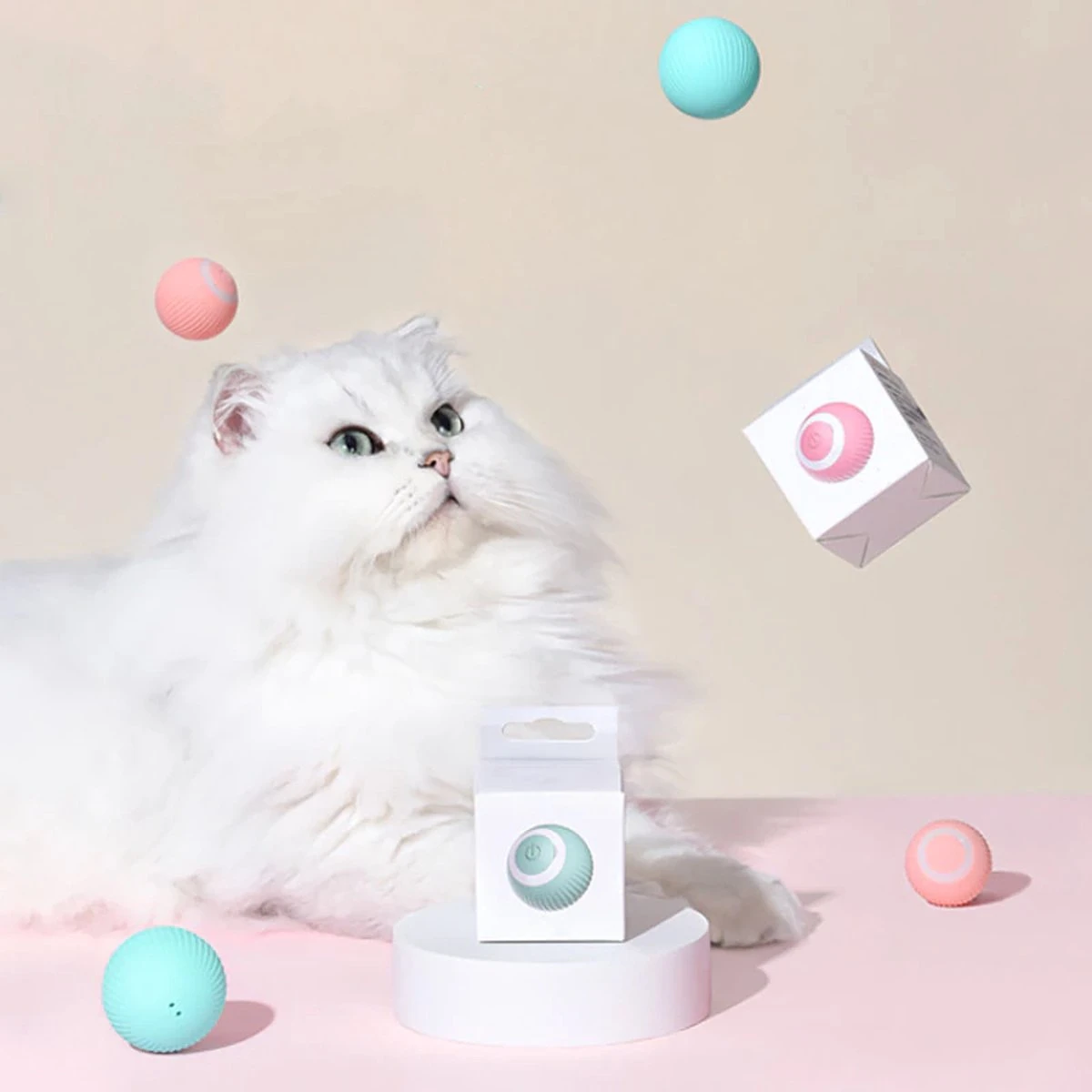 Merkloos Interactive Bal Voor Katten - Zelf Rollende Bal Voor Katten - Elektrisch Kattenspeeltje - Usb Oplaadbaar - Zelf Rollend Interactief Kattenspeeltje - Huisdieren Speeltjes - Cadeau Dierenliefhebbers 6 Merkloos Interactive Bal Voor Katten - Zelf Rollende Bal Voor Katten - Elektrisch Kattenspeeltje - Usb Oplaadbaar - Zelf Rollend Interactief Kattenspeeltje - Huisdieren Speeltjes - Cadeau Dierenliefhebbers - Afbeelding 4
