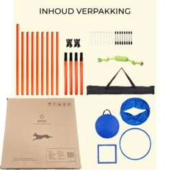 AYOO Agility Voor De Hond - Honden Agility Set - Honden Training - Honden Behendigheid Set - Honden Parcours - Training Huisdieren - Tunnel - Slalom - Horde - Draagzak - 21 Delig - GRATIS Speeltouw -Honden Benodigdheden Verkoop 1200x1200 2435