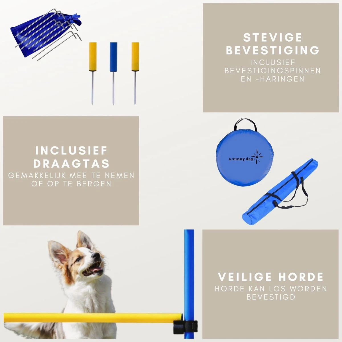 Agility Voor De Hond - Agility Set- Hondentunnel 300 Cm- Slalom Set - Horde - Startveld - Honden Behendigheidsset - 16 Delig - Tunnel - Slalom - Horde - Agility Set Voor De Hond - Agility Set 6 Agility Voor De Hond - Agility Set- Hondentunnel 300 Cm- Slalom Set - Horde - Startveld - Honden Behendigheidsset - 16 Delig - Tunnel - Slalom - Horde - Agility Set Voor De Hond - Agility Set - Afbeelding 4