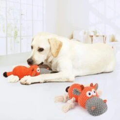 Merkloos Hondenknuffel - Interactief Piepspeelgoed Voor Honden - Teddy - Stoer Hondenkauwspeelgoed - Met Katoenen Materiaal En Gekreukt Papier - Hondenspeelgoed Voor Grote En Kleine Honden -Honden Benodigdheden Verkoop 1200x1200 2496