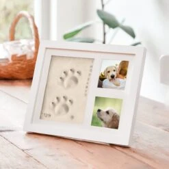 PIXETOOL Fotolijst Kleiafdruk - Gipsafdruk - Pootafdruk Hond - Puppy Speelgoed - Cadeau Voor Man - Cadeau Voor Vrouw - 3D Collage - 54 Extra Letters -Honden Benodigdheden Verkoop 1200x1200 2501