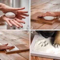 PIXETOOL Fotolijst Kleiafdruk - Gipsafdruk - Pootafdruk Hond - Puppy Speelgoed - Cadeau Voor Man - Cadeau Voor Vrouw - 3D Collage - 54 Extra Letters -Honden Benodigdheden Verkoop 1200x1200 2502