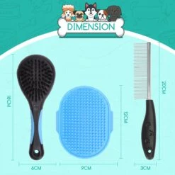Nobleza 3 Delige Hondenborstel Set – Hondenkam - Kattenkam - Borstels – Dierverzorging - Dierenverzorging - Blauw -Honden Benodigdheden Verkoop 1200x1200 285