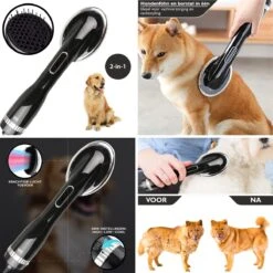 RoiPets® Hondenfohn 2 In 1 – 1000W - Honden Droger – Met Borstel - Waterblazer - Haar Verzorging - Honden Borstel Zwart - Honden/Katten/Dieren -Honden Benodigdheden Verkoop 1200x1200 370