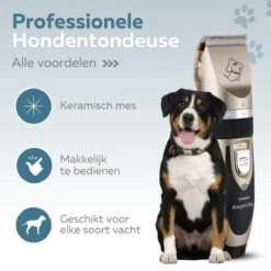 BYER Professionele Dieren Tondeuse Set - Voor Huisdieren Katten & Honden - Draadloos - Oplaadbare Pet Trimmer - Dog Tondeuze Clipper - 5 Standen & Vier Opzetkammen - Low Noise -Honden Benodigdheden Verkoop 1200x1200 492