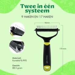 Mister Mill Professionele 2-Zijdige Ondervacht Kam Voor Hond En Kat – Honden/Kattenborstel – Klittenkam – 9,5 Cm. -Honden Benodigdheden Verkoop 1200x1200 557