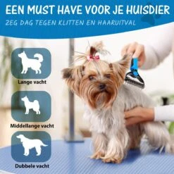 Woodoro 2-Zijdige Kattenkam Voor Ondervacht - Voorkomt Haaruitval - Verwijdert Klitten -Honden Benodigdheden Verkoop 1200x1200 580