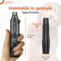 PetGoods Elektrische Nagel Vijl Voor Huisdieren - Incl. 2 Vijlen - Honden/Katten/Dieren - Draadloos 18 PetGoods Elektrische Nagel Vijl Voor Huisdieren - Incl. 2 Vijlen - Honden/Katten/Dieren - Draadloos -Honden Benodigdheden Verkoop 1200x1200 641