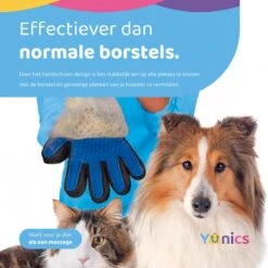 YUNICS® Dieren Handschoen - Haarverwijderaar Voor Huisdieren - Kattenborstel - Hondenborstel - Hondenkam - Kattenhaarverwijderaar - Blauw -Honden Benodigdheden Verkoop 1200x1200 669