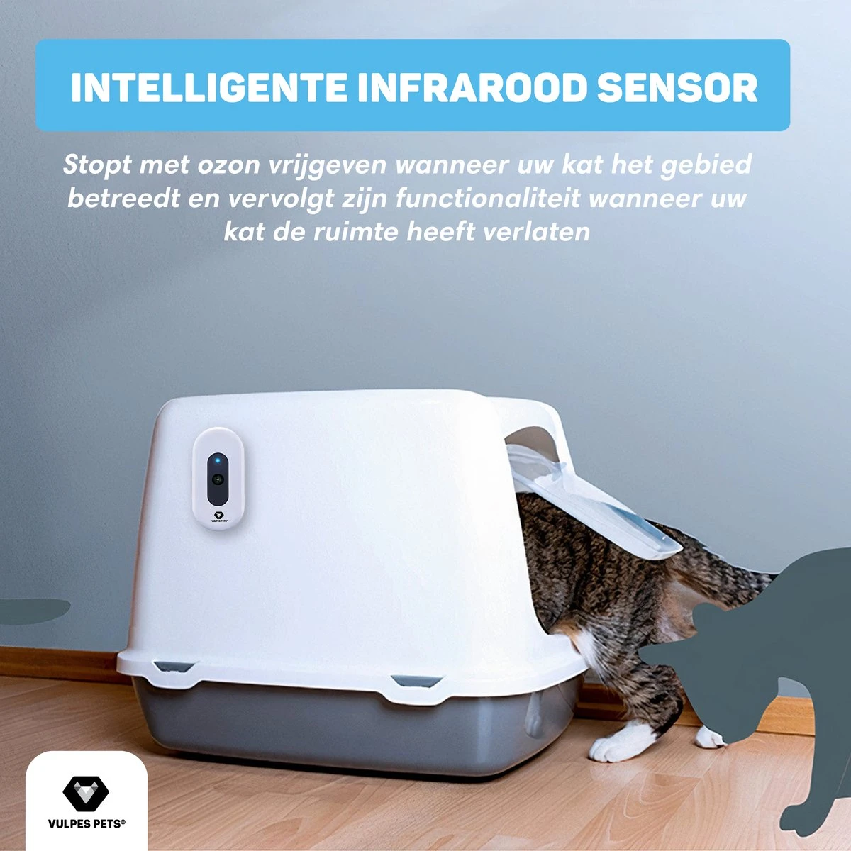 Vulpes Pets® Kattenbak Geurverdrijver PRO - Ozon En Negatieve Ionen Functie - Infraroodsensor - Oplaadbaar - Geurverwijderaar - Air Eliminator - Wit 9 Vulpes Pets® Kattenbak Geurverdrijver PRO - Ozon En Negatieve Ionen Functie - Infraroodsensor - Oplaadbaar - Geurverwijderaar - Air Eliminator - Wit - Afbeelding 7