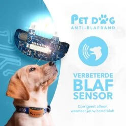 PET DOG® | Anti Blafband Voor Honden | 3 T/m 60 Kg | Oplaadbaar | Anti Blaf Band | Trainingsband | Vibratie En Geluid | Diervriendelijk | Shock Aan/uit Instelbaar -Honden Benodigdheden Verkoop 1200x1200 740
