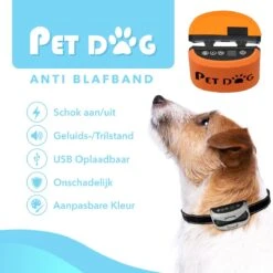 PET DOG® | Anti Blafband Voor Honden | 3 T/m 60 Kg | Oplaadbaar | Anti Blaf Band | Trainingsband | Vibratie En Geluid | Diervriendelijk | Shock Aan/uit Instelbaar -Honden Benodigdheden Verkoop 1200x1200 742