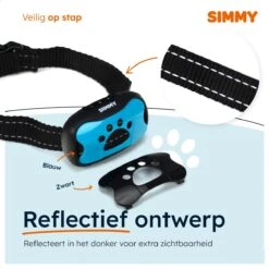 Simmy Anti Blafband - Diervriendelijke Opvoedingshalsband - Zwart En Blauw - Diervriendelijk - Zonder Schok - Anti Blaf Band Voor Grote En Kleine Honden -Honden Benodigdheden Verkoop 1200x1200 749