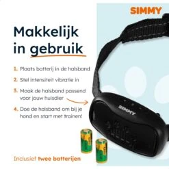 Simmy Anti Blafband - Diervriendelijke Opvoedingshalsband - Zwart En Blauw - Diervriendelijk - Zonder Schok - Anti Blaf Band Voor Grote En Kleine Honden -Honden Benodigdheden Verkoop 1200x1200 752
