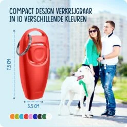 VEDIC® - Luxe Clicker Met Fluit - Clickertraining - Rood - Bevestigingsring - Fluit - Hondentraining -Honden Benodigdheden Verkoop 1200x1200 810