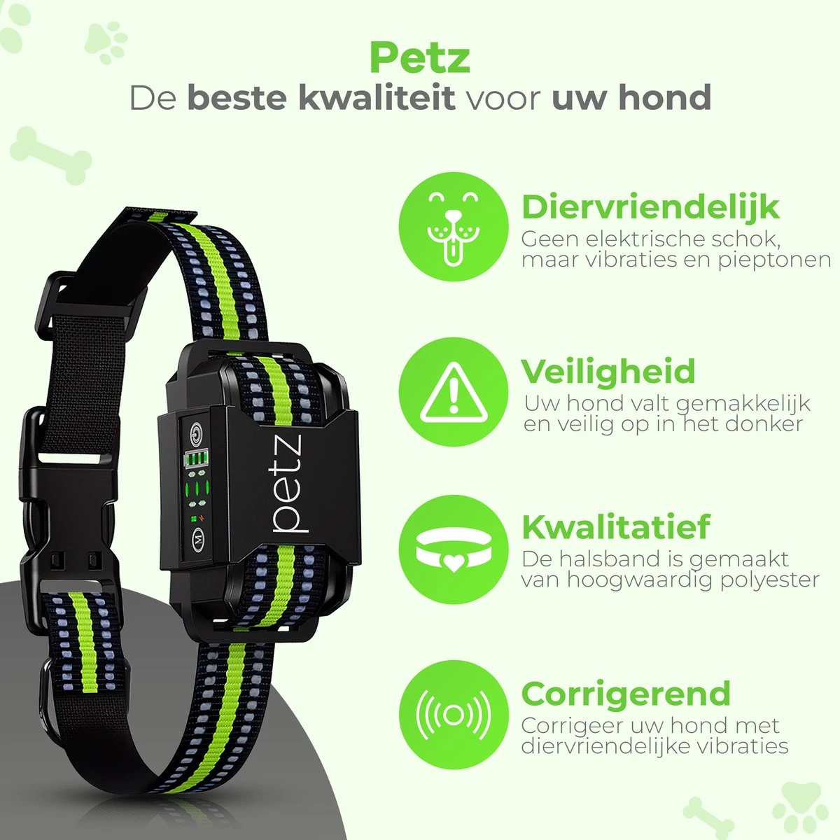 Petz - Anti Blafband - Anti Blafband Voor Kleine En Grote Honden - 5-55 KG - Vibratie En Audio - Diervriendelijk - GEEN Schokken - Opvoedingshalsband Zonder Schok En Diervriendelijk - Waterdicht - Oplaadbaar 4 Petz - Anti Blafband - Anti Blafband Voor Kleine En Grote Honden - 5-55 KG - Vibratie En Audio - Diervriendelijk - GEEN Schokken - Opvoedingshalsband Zonder Schok En Diervriendelijk - Waterdicht - Oplaadbaar - Afbeelding 2