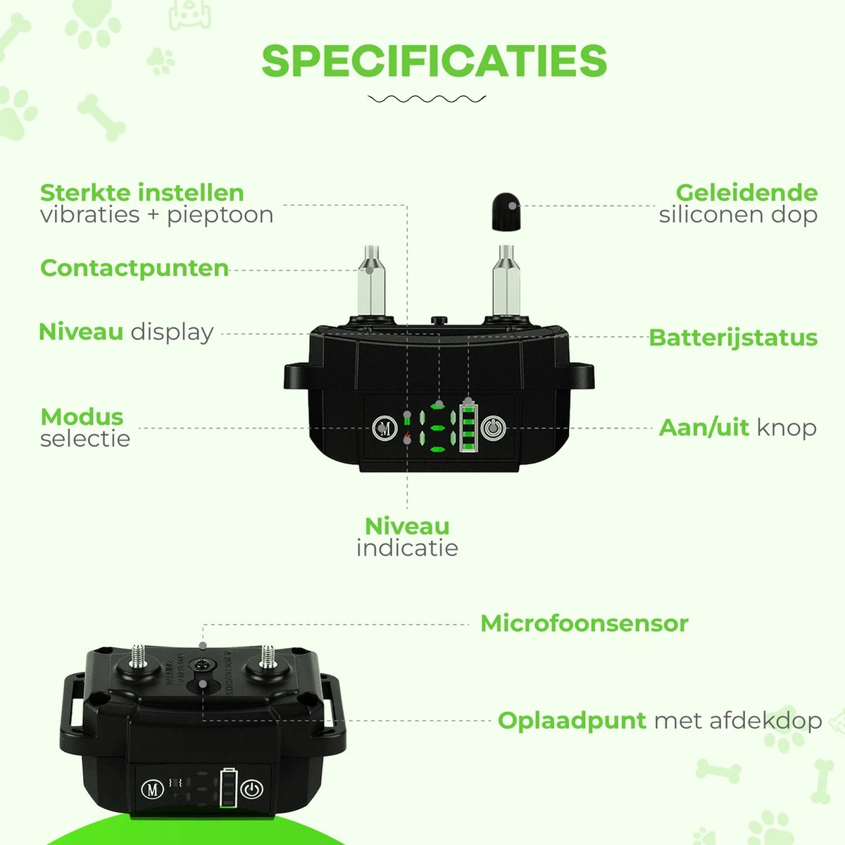 Petz - Anti Blafband - Anti Blafband Voor Kleine En Grote Honden - 5-55 KG - Vibratie En Audio - Diervriendelijk - GEEN Schokken - Opvoedingshalsband Zonder Schok En Diervriendelijk - Waterdicht - Oplaadbaar 9 Petz - Anti Blafband - Anti Blafband Voor Kleine En Grote Honden - 5-55 KG - Vibratie En Audio - Diervriendelijk - GEEN Schokken - Opvoedingshalsband Zonder Schok En Diervriendelijk - Waterdicht - Oplaadbaar - Afbeelding 7