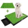 AWEMOZ Hondentoilet Kunstgras - Met 2 Matten En Opvangbak - 64x52x7,5cm - Puppy Pads - Zindelijkheidstraining Hond - Training Pads - Indoor / Outdoor Honden Toilet -Honden Benodigdheden Verkoop 1200x1200 831