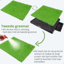 AWEMOZ Hondentoilet Kunstgras - Met 2 Matten En Opvangbak - 64x52x7,5cm - Puppy Pads - Zindelijkheidstraining Hond - Training Pads - Indoor / Outdoor Honden Toilet -Honden Benodigdheden Verkoop 1200x1200 833