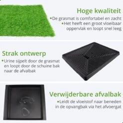 AWEMOZ Hondentoilet Kunstgras - Met 2 Matten En Opvangbak - 64x52x7,5cm - Puppy Pads - Zindelijkheidstraining Hond - Training Pads - Indoor / Outdoor Honden Toilet -Honden Benodigdheden Verkoop 1200x1200 834