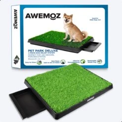AWEMOZ Hondentoilet Kunstgras - Met 2 Matten En Opvangbak - 64x52x7,5cm - Puppy Pads - Zindelijkheidstraining Hond - Training Pads - Indoor / Outdoor Honden Toilet -Honden Benodigdheden Verkoop 1200x1200 839