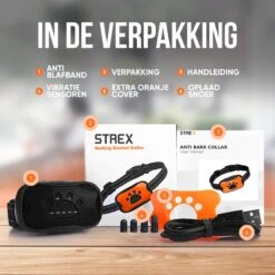 Strex Anti Blafband Voor Honden - 3-60KG - Oplaadbaar - Zonder Schok - Vibratie En Audio - Diervriendelijk - Anti Blaf Band - Anti Blaf Apparaat - Opvoedingshalsband Alle Honden -Honden Benodigdheden Verkoop 1200x1200 865