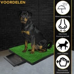 Toivo HondenToilet Kunstgras - Zwart - Geurafstotend - 62 X 49 X 6.6 CM - Honden Wc Outdoor - Zindelijkheidstraining Hond - Puppy Pads - Dierentoilet -Honden Benodigdheden Verkoop 1200x1200 905