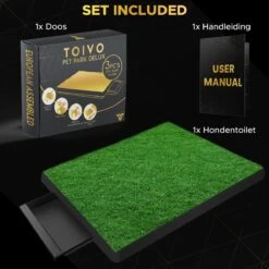 Toivo HondenToilet Kunstgras - Zwart - Geurafstotend - 62 X 49 X 6.6 CM - Honden Wc Outdoor - Zindelijkheidstraining Hond - Puppy Pads - Dierentoilet -Honden Benodigdheden Verkoop 1200x1200 906