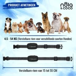 Nola & Coco® Oplaadbare Anti Blafband - 4 Kleuren - Zonder Schok - Waterdichte Diervriendelijke Blaf Halsband - Opvoedingshalsband - Voor Grote En Kleine Honden - Lichte Vibratie En Geluid - 3 Tot 60kg -Honden Benodigdheden Verkoop 1200x1200 927