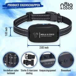 Nola & Coco® Oplaadbare Anti Blafband - 4 Kleuren - Zonder Schok - Waterdichte Diervriendelijke Blaf Halsband - Opvoedingshalsband - Voor Grote En Kleine Honden - Lichte Vibratie En Geluid - 3 Tot 60kg -Honden Benodigdheden Verkoop 1200x1200 931